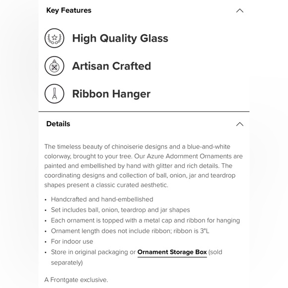 Frontgate Ornaments - Set of 12 - NWT - Picture 3 of 15